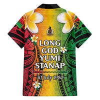 Vanuatu Independence Day Family Matching Puletasi and Hawaiian Shirt Long God Yumi Stanap Happy 46th Anniversary LT14 - Polynesian Pride