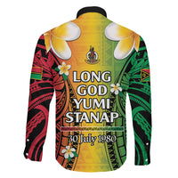 Vanuatu Independence Day Family Matching Puletasi and Hawaiian Shirt Long God Yumi Stanap Happy 46th Anniversary LT14 - Polynesian Pride