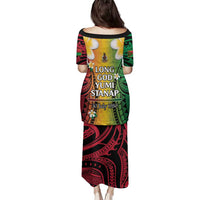 Vanuatu Independence Day Family Matching Puletasi and Hawaiian Shirt Long God Yumi Stanap Happy 45th Anniversary LT14