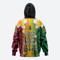 Vanuatu Independence Day Hoodie Long God Yumi Stanap Happy 46th Anniversary LT14 - Polynesian Pride