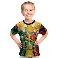 Vanuatu Independence Day Kid T Shirt Long God Yumi Stanap Happy 46th Anniversary LT14 Reggae - Polynesian Pride