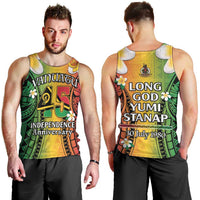 Vanuatu Independence Day Men Tank Top Long God Yumi Stanap Happy 46th Anniversary LT14 - Polynesian Pride