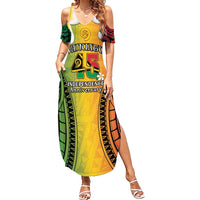 Vanuatu Independence Day Summer Maxi Dress Long God Yumi Stanap Happy 46th Anniversary LT14 Women Reggae - Polynesian Pride