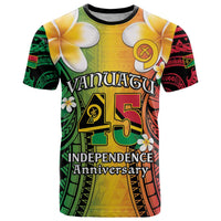 Vanuatu Independence Day T Shirt Long God Yumi Stanap Happy 46th Anniversary LT14 Reggae - Polynesian Pride