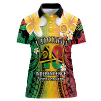 Vanuatu Independence Day Women Polo Shirt Long God Yumi Stanap Happy 45th Anniversary LT14