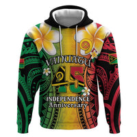 Vanuatu Independence Day Zip Hoodie Long God Yumi Stanap Happy 46th Anniversary LT14 - Polynesian Pride