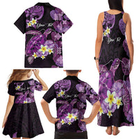 Personalised Aloha Hawaii Kauai Island Family Matching Tank Maxi Dress and Hawaiian Shirt Garden Isle Map Sea Turtle Plumeria LT14 - Polynesian Pride