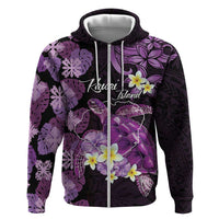 Personalised Aloha Hawaii Kauai Island Hoodie Garden Isle Map Sea Turtle Plumeria