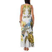 Personalised Aloha Hawaii Niihau Island Family Matching Tank Maxi Dress and Hawaiian Shirt Forbidden Isle Map Shell Lei LT14 - Polynesian Pride