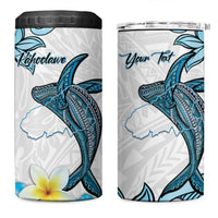 Personalised Aloha Hawaii Kahoolawe Island 4 in 1 Can Cooler Tumbler Target Isle Map With Humpback Whale LT14 One Size: 16 oz Blue - Polynesian Pride