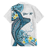 Personalised Aloha Hawaii Kahoolawe Island Family Matching Off The Shoulder Long Sleeve Dress and Hawaiian Shirt Target Isle Map With Humpback Whale LT14 - Polynesian Pride