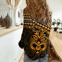 Personalised Matariki New Zealand Women Casual Shirt Maori New Year Tiki Gold Version LT14 - Polynesian Pride