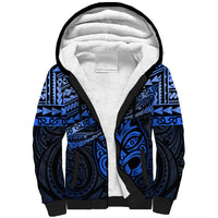 Matariki New Zealand Sherpa Hoodie Maori New Year Tiki Blue Version LT14 Unisex Blue - Polynesian Pride