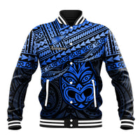 Personalised Matariki New Zealand Baseball Jacket Maori New Year Tiki Blue Version LT14 Unisex Blue - Polynesian Pride