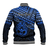 Personalised Matariki New Zealand Baseball Jacket Maori New Year Tiki Blue Version LT14 - Polynesian Pride