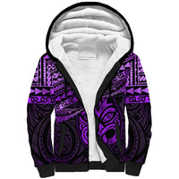 Matariki New Zealand Sherpa Hoodie Maori New Year Tiki Purple Version LT14 Unisex Purple - Polynesian Pride