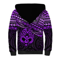 Matariki New Zealand Sherpa Hoodie Maori New Year Tiki Purple Version LT14 - Polynesian Pride