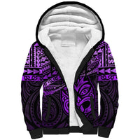 Personalised Matariki New Zealand Sherpa Hoodie Maori New Year Tiki Purple Version LT14 Unisex Purple - Polynesian Pride