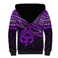Personalised Matariki New Zealand Sherpa Hoodie Maori New Year Tiki Purple Version LT14 - Polynesian Pride