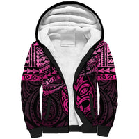 Personalised Matariki New Zealand Sherpa Hoodie Maori New Year Tiki Pink Version LT14 Unisex Pink - Polynesian Pride
