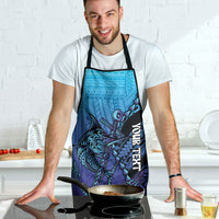 Personalised Polynesia Blue Marlin Fishing Apron Marlin Anchor Tattoo Polynesian Pattern LT14 - Polynesian Pride