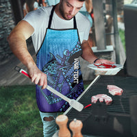 Personalised Polynesia Blue Marlin Fishing Apron Marlin Anchor Tattoo Polynesian Pattern LT14 - Polynesian Pride