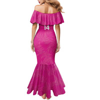 Custom New Zealand Silver Fern Rugby Family Matching Mermaid Dress and Hawaiian Shirt Go Aotearoa - Pink Version LT14 - Polynesian Pride