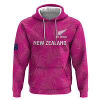 Custom New Zealand Silver Fern Rugby Hoodie Go Aotearoa - Pink Version LT14 Pullover Hoodie Pink - Polynesian Pride