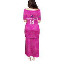 Custom New Zealand Silver Fern Rugby Puletasi Go Aotearoa - Pink Version