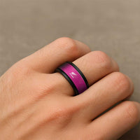 New Zealand Silver Fern Rugby Spinner Ring Go Aotearoa Champions Pink - Polynesian Pride