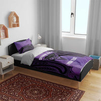 Personalised New Zealand Suffrage Day Bedding Set Maori Tattoo Galaxy Vibe - Polynesian Pride