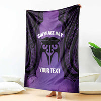 Personalised New Zealand Suffrage Day Blanket Maori Tattoo Galaxy Vibe LT14 - Polynesian Pride
