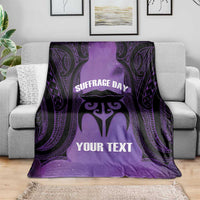 Personalised New Zealand Suffrage Day Blanket Maori Tattoo Galaxy Vibe LT14 - Polynesian Pride