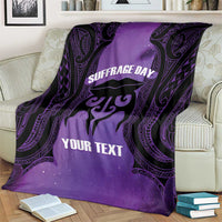 Personalised New Zealand Suffrage Day Blanket Maori Tattoo Galaxy Vibe LT14 - Polynesian Pride