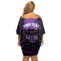 Personalised New Zealand Suffrage Day Family Matching Off Shoulder Short Dress and Hawaiian Shirt Maori Tattoo Galaxy Vibe LT14 - Polynesian Pride