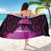 Personalised Moko Kauae New Zealand Sarong Maori Chin Tattoo Pink - Polynesian Pride