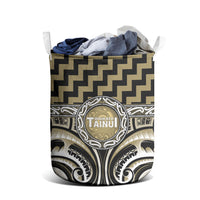 Aotearoa Waikato Tainui Laundry Basket Maori Iwi Poutama Puhoro Tattoo LT14 - Polynesian Pride