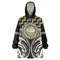 Aotearoa Waikato Tainui Personalised Wearable Blanket Hoodie Maori Iwi Poutama Puhoro Tattoo LT14 One Size Old Yellow - Polynesian Pride