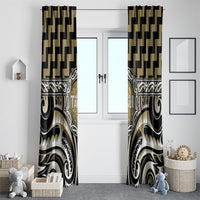 Aotearoa Waikato Tainui Window Curtain Maori Iwi Poutama Puhoro Tattoo LT14 - Polynesian Pride