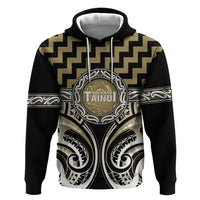 Aotearoa Waikato Tainui Personalised Zip Hoodie Maori Iwi Poutama Puhoro Tattoo LT14 Pullover Hoodie Old Yellow - Polynesian Pride
