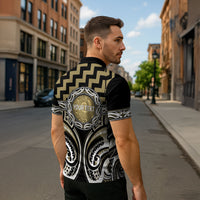 Aotearoa Waikato Tainui Personalised Zipper Polo Shirt Maori Iwi Poutama Puhoro Tattoo LT14 - Polynesian Pride