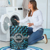 Aotearoa Ngati Kahungunu Laundry Basket Maori Iwi Poutama Puhoro Tattoo LT14 - Polynesian Pride
