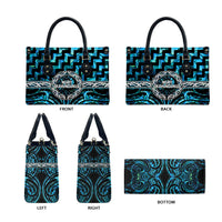 Aotearoa Ngati Kahungunu Leather Bag Maori Iwi Poutama Puhoro Tattoo LT14 - Polynesian Pride