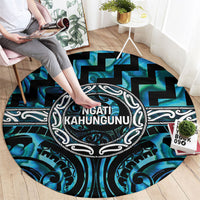 Aotearoa Ngati Kahungunu Round Carpet Maori Iwi Poutama Puhoro Tattoo LT14 - Polynesian Pride