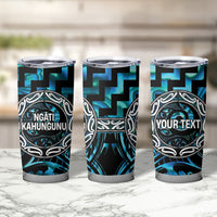 Aotearoa Ngati Kahungunu Personalised Tumbler Cup Maori Iwi Poutama Puhoro Tattoo LT14 - Polynesian Pride