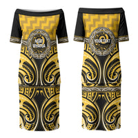 Aotearoa Ngati Whatua Personalised Couples Matching Puletasi and Hawaiian Shirt Maori Iwi Poutama Puhoro Tattoo LT14 - Polynesian Pride