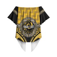 Aotearoa Ngati Whatua Personalised Off Shoulder Wrap Waist Top Maori Iwi Poutama Puhoro Tattoo LT14 - Polynesian Pride