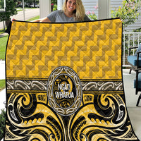 Aotearoa Ngati Whatua Quilt Maori Iwi Poutama Puhoro Tattoo LT14 Yellow - Polynesian Pride