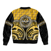 Aotearoa Ngati Whatua Personalised Sleeve Zip Bomber Jacket Maori Iwi Poutama Puhoro Tattoo LT14 - Polynesian Pride