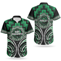 Aotearoa Ngati Maniapoto Personalised Couples Matching Puletasi and Hawaiian Shirt Maori Iwi Poutama Puhoro Tattoo LT14 - Polynesian Pride